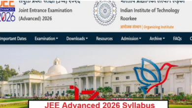 Photo of जेईई एडवांस एग्जाम के लिए फिजिक्स, केमिस्ट्री, मैथमेटिक्स का नया सिलेबस जारी