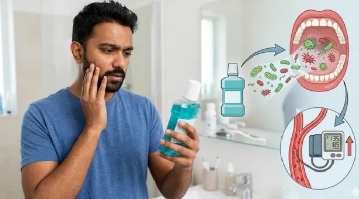 Photo of क्या माउथवॉश से बढ़ सकता है आपका ब्लड प्रेशर?